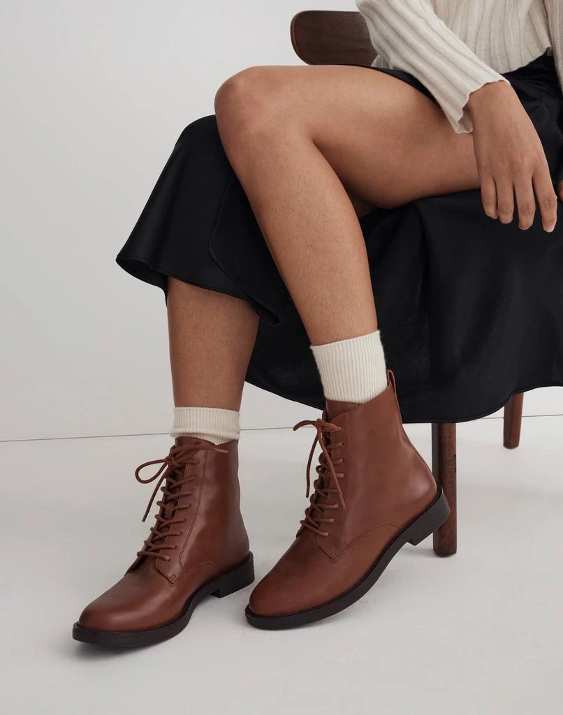 商品Madewell|The Evelyn Lace-Up Ankle Boot,价格¥555,第4张图片详细描述