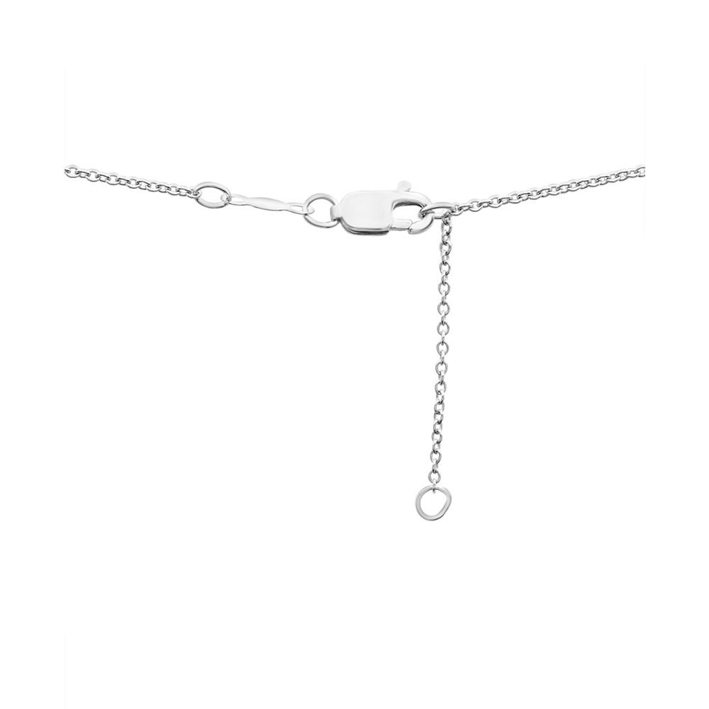 Diamond Cross Pendant Necklace (1/6 ct. t.w.) in Platinum, 18" + 2" extender, Created for Macy's商品第2张图片规格展示