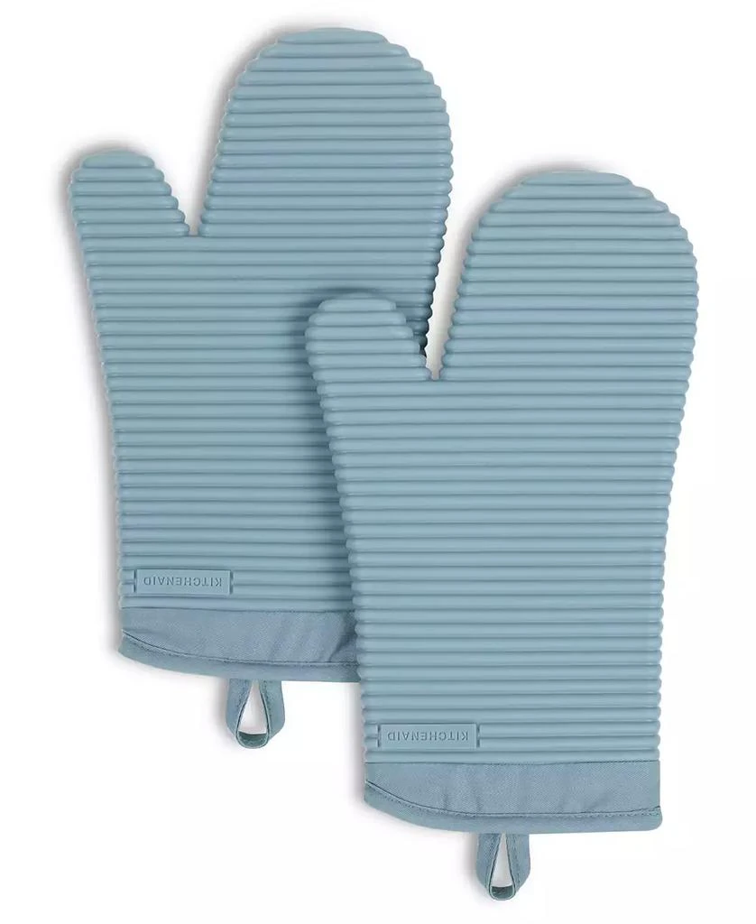商品KitchenAid|Ribbed Soft Silicone Oven Mitt 2-Pack Set, 7.5" x 13",价格¥252,第3张图片详细描述