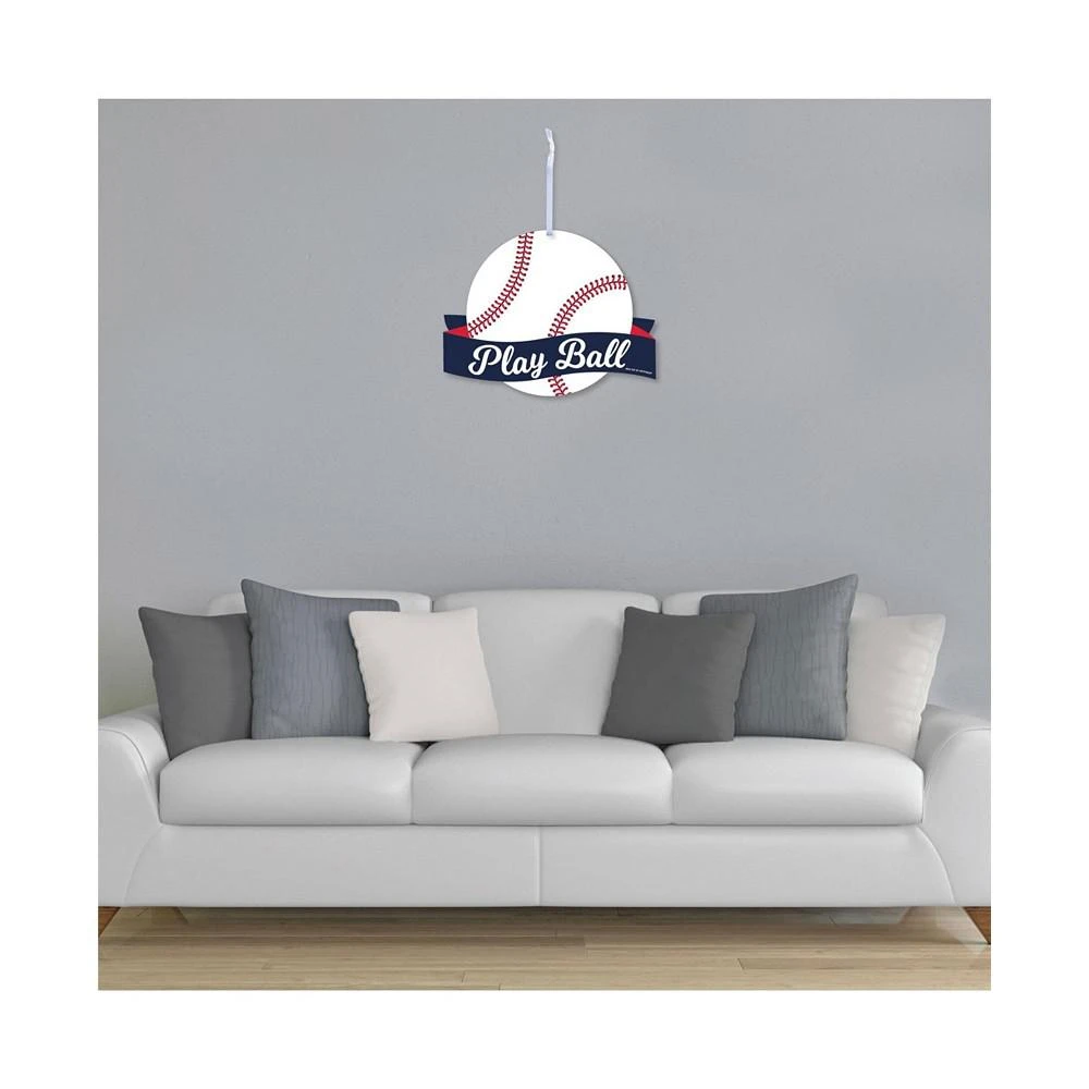 商品Big Dot of Happiness|Batter Up - Baseball - Hanging Porch Outdoor Front Door Decor - 1 Piece Sign,价格¥134,第3张图片详细描述