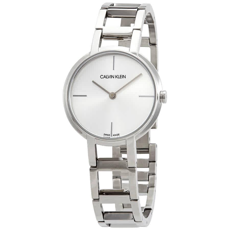 商品Calvin Klein| Calvin KleinCheers 石英银表盘女士手表,价格¥443,第1张图片