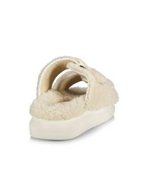 商品Alexander McQueen|Shearling Slide Sandals,价格¥1350,第3张图片详细描述