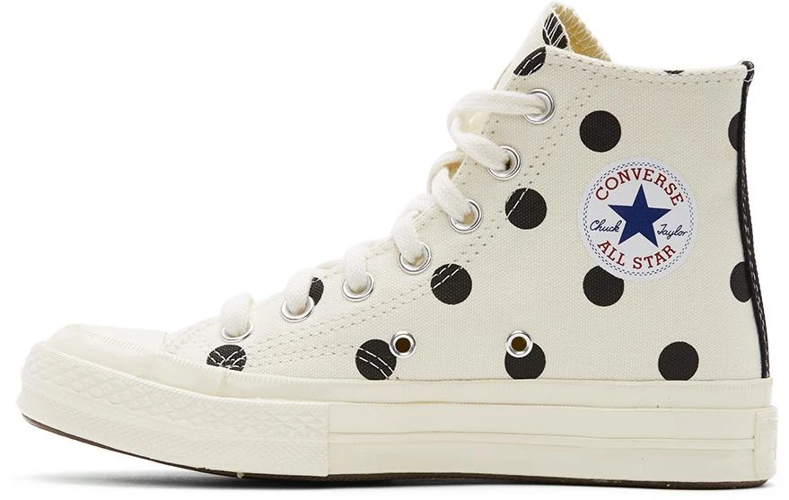 商品Comme des Garcons|White Converse Edition Polka Dot Heart Chuck 70 High Sneakers,价格¥1208,第3张图片详细描述