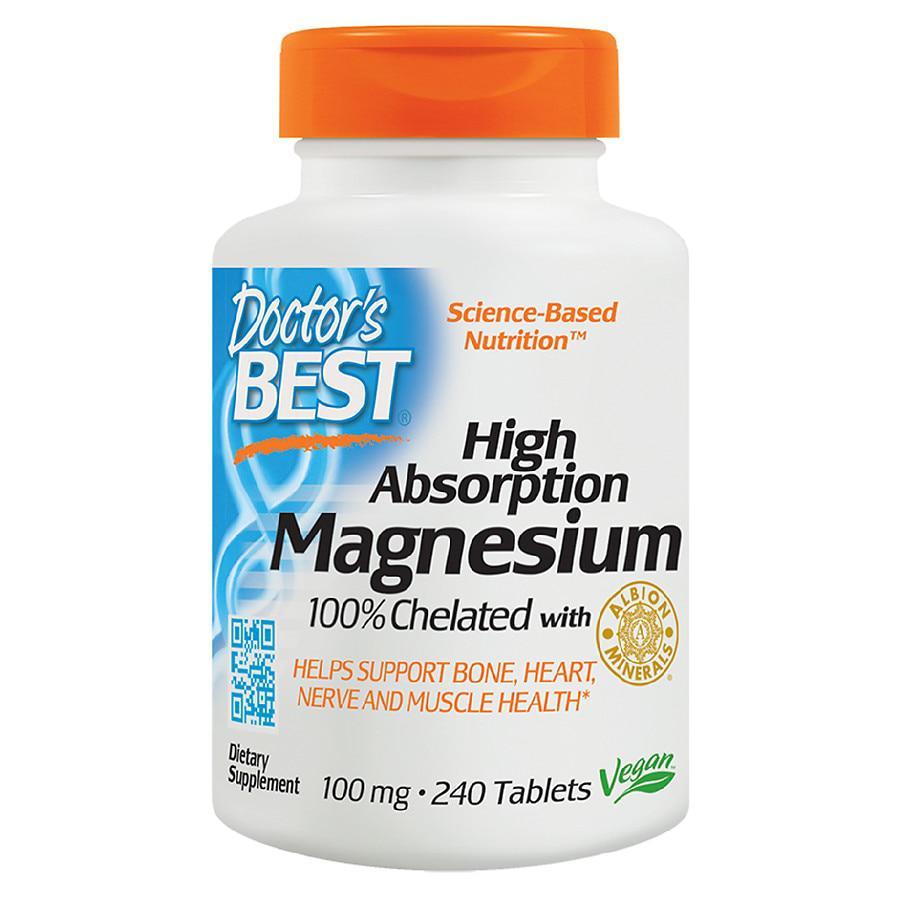 商品Doctor's Best|High Absorption 100% Chelated Magnesium,价格¥223,第1张图片