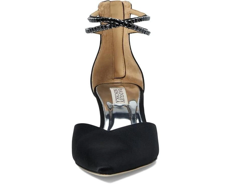商品Badgley Mischka|Lilibeth Pump Women's US 10 Black Pointed Toe Kitten Heel KHD192,价格¥1240,第3张图片详细描述