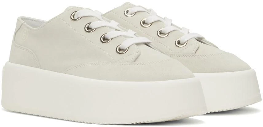 商品MAISON MARGIELA|Grey Suede Platform Sneakers,价格¥629,第4张图片详细描述