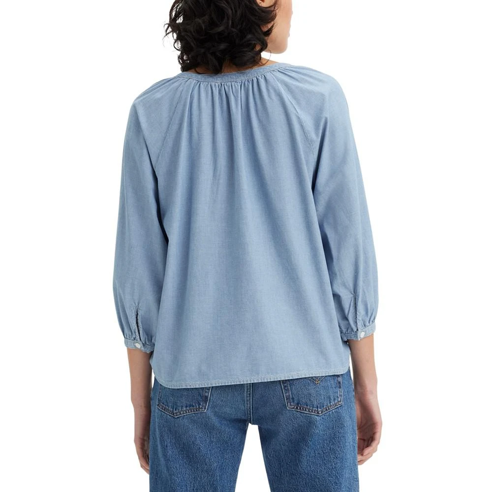 商品Levi's|Women's Mirabelle Button-Front Cotton Top,价格¥262,第2张图片详细描述