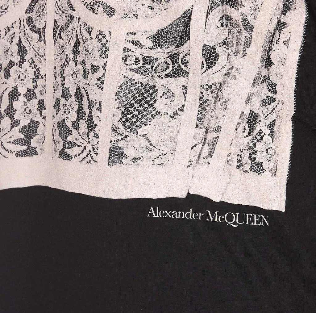 商品Alexander McQueen|Alexander McQueen Corset Printed Crewneck T-Shirt,价格¥1963-¥2042,第4张图片详细描述