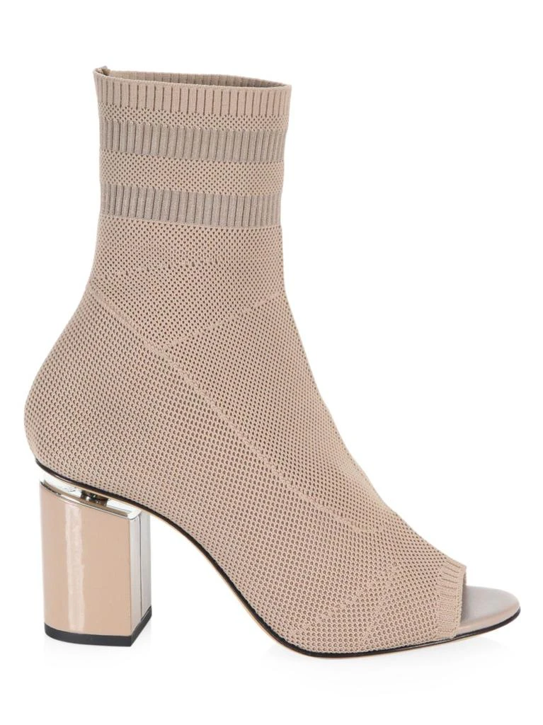 商品Alexander Wang|Cat Mid Heel Peep Toe Sock Booties,价格¥2174,第1张图片