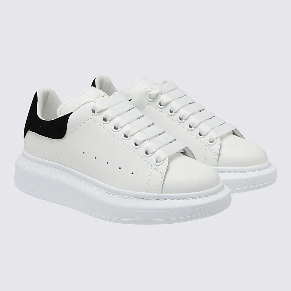 商品Alexander McQueen|ALEXANDER MCQUEEN WHITE LEATHER OVERSIZED SNEAKERS,价格¥3607,第2张图片详细描述