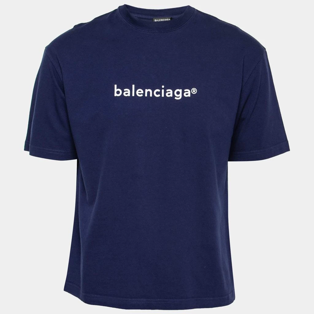 商品[二手商品] Balenciaga|Balenciaga Blue New Copyright Logo Print Crewneck T-Shirt XS,价格¥1808,第1张图片