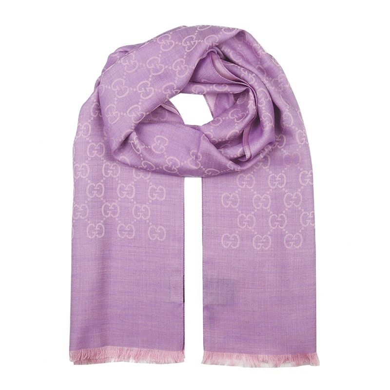 商品Gucci|GUCCI 古驰 女士紫色羊毛围巾 165904-3G646-5372,价格¥1241,第1张图片