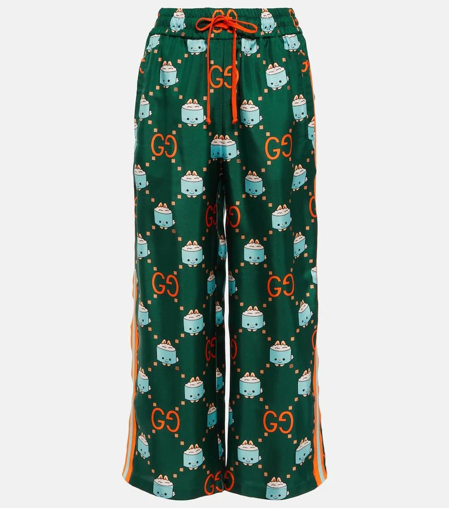 商品Gucci|Logo silk sweatpants,价格¥13772,第1张图片