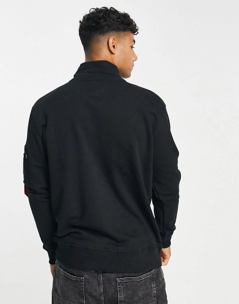 商品Alpha Industries|Alpha Industries X-Fit half zip sweatshirt in black,价格¥539,第2张图片详细描述