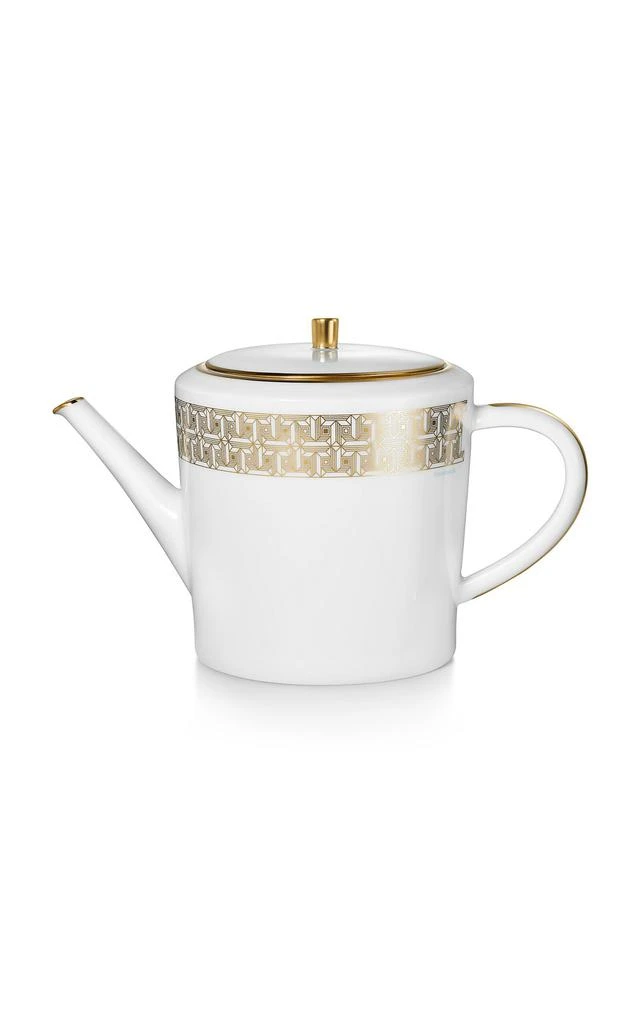 商品Tiffany & Co.|Tiffany & Co. - T True Porcelain Teapot - Gold - Moda Operandi,价格¥5690,第1张图片