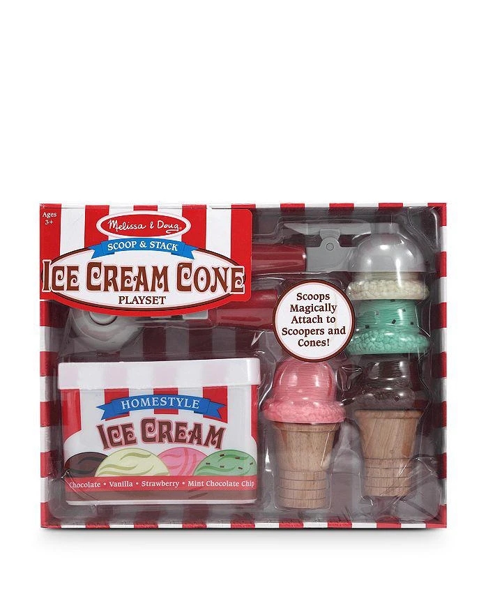 商品Melissa & Doug|Scoop & Stack Ice Cream Cone Play Set - Ages 3+,价格¥296,第2张图片详细描述