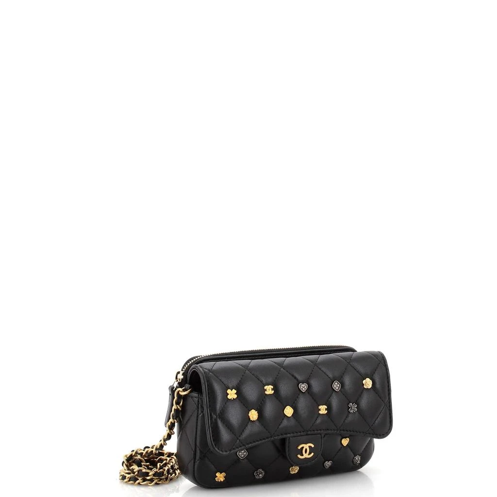 商品[二手商品] Chanel|18K Charms Classic Flap Phone Holder with Chain Quilted Lambskin,价格¥23414,第3张图片详细描述