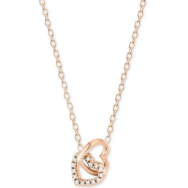 商品Unwritten|Cubic Zirconia Double Heart Pendant Necklace,价格¥113,第2张图片详细描述