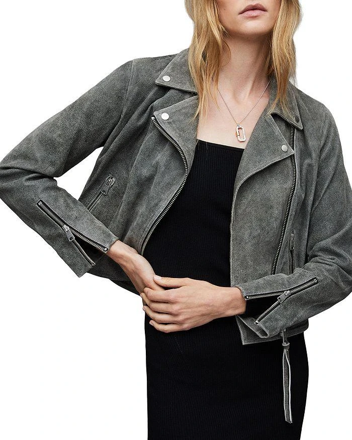 商品ALL SAINTS|Neve Crackle Leather Biker Jacket,价格¥2463,第5张图片详细描述