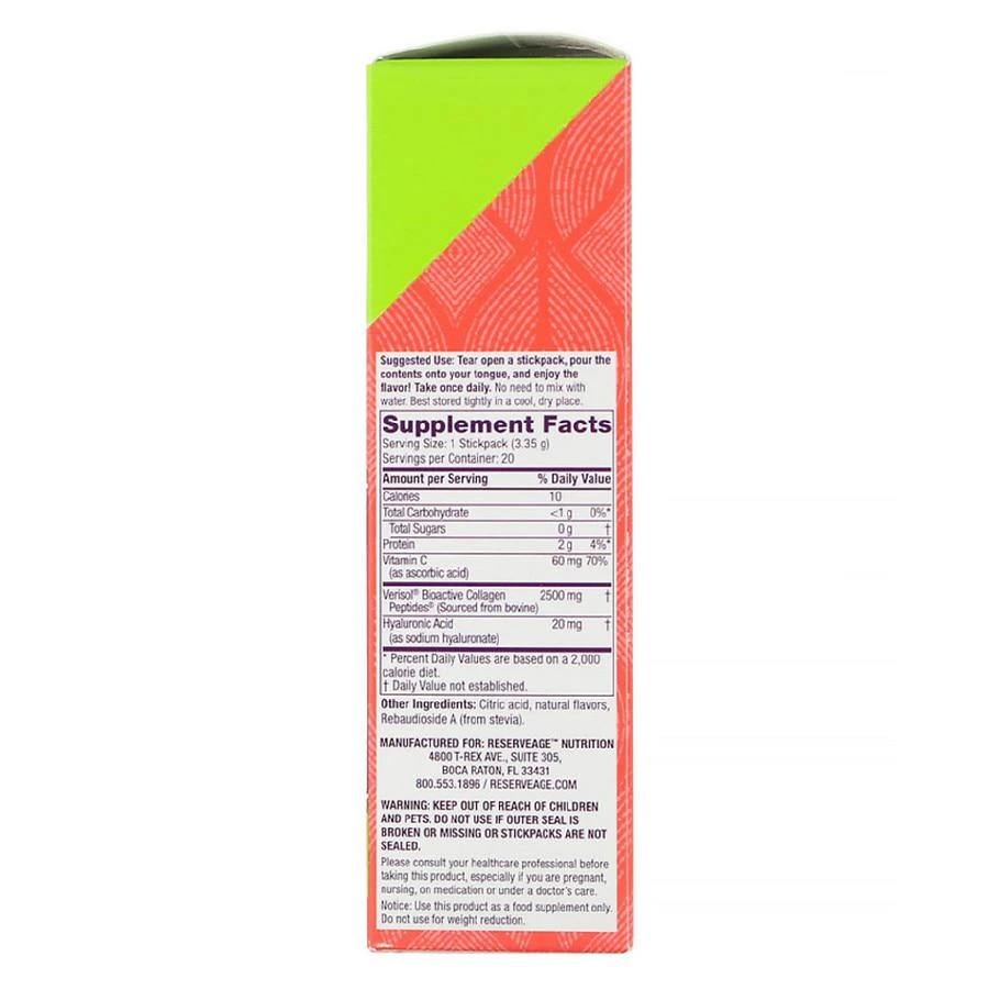 商品ReserveAge Nutrition|Collagen Candy with Hyaluronic Acid & Vitamin C Sour Apple,价格¥124,第2张图片详细描述