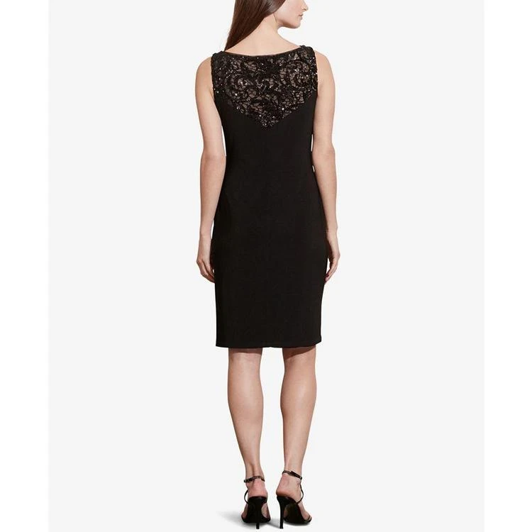 商品Ralph Lauren|Sequined-Yoke Sheath Dress,价格¥749,第3张图片详细描述