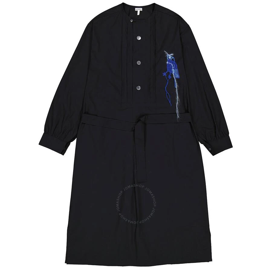 商品Loewe|Loewe Ladies Embroidered Tunic Shirt Dress In Black, Size Medium,价格¥1811,第1张图片