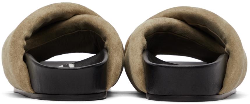 Khaki Criss Cross Sandals商品第4张图片规格展示