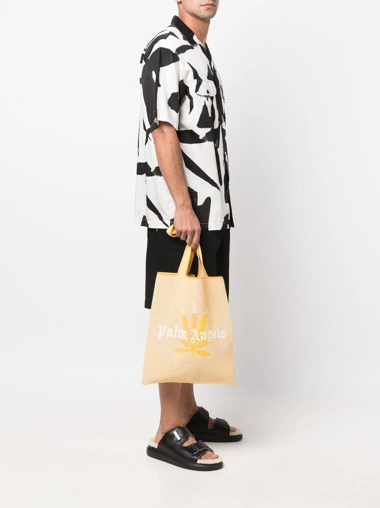 商品Palm Angels|PALM ANGELS - Rafia Logo Shopping Bag,价格¥4295,第2张图片详细描述