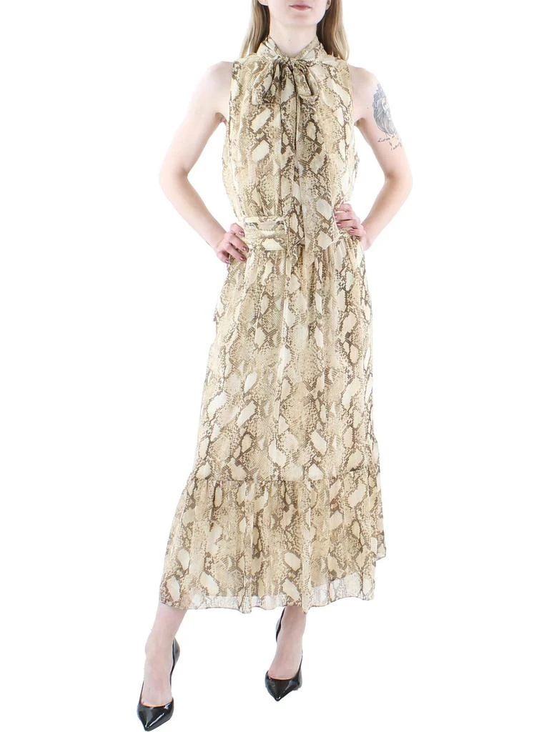商品Ralph Lauren|Womens Chiffon Snake Print Midi Dress,价格¥649,第1张图片