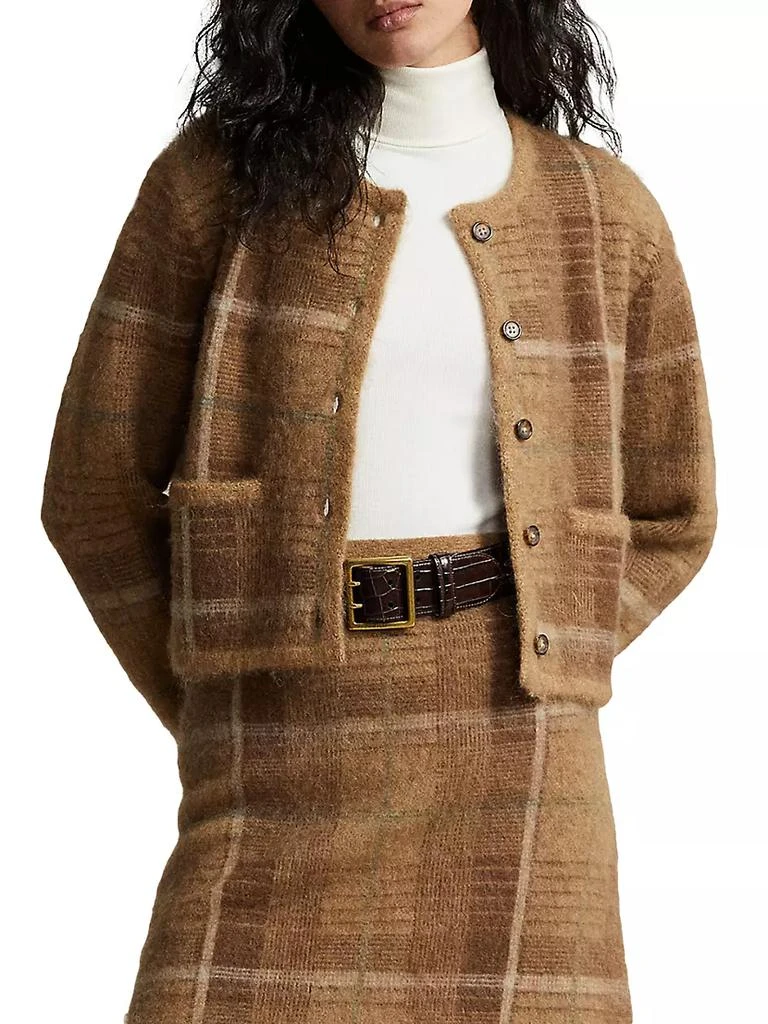 Plaid Alpaca-Blend Cardigan 商品