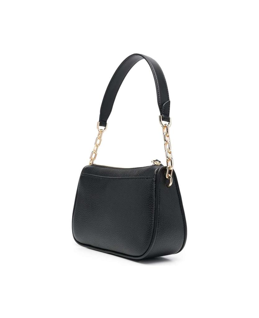Jet Set Black Shoulder Bag In Saffiano Calfskin With Gold-colored Details And Charm With M Michael Kors Logo商品第2张图片规格展示