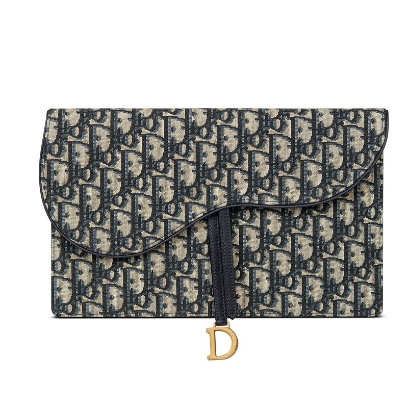 商品Dior|Dior 迪奥女士蓝色帆布手拿包,价格¥7293,第1张图片