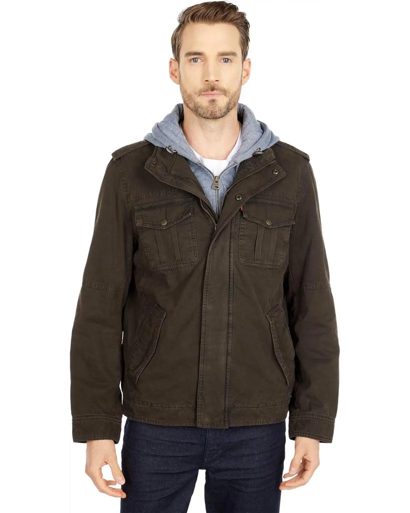 Levi's® Herren-Hoodie mit zwei Taschen, herausnehmbarer Jersey-Latz-/Kapuzenpartie und Sherpa-Futter image 2
