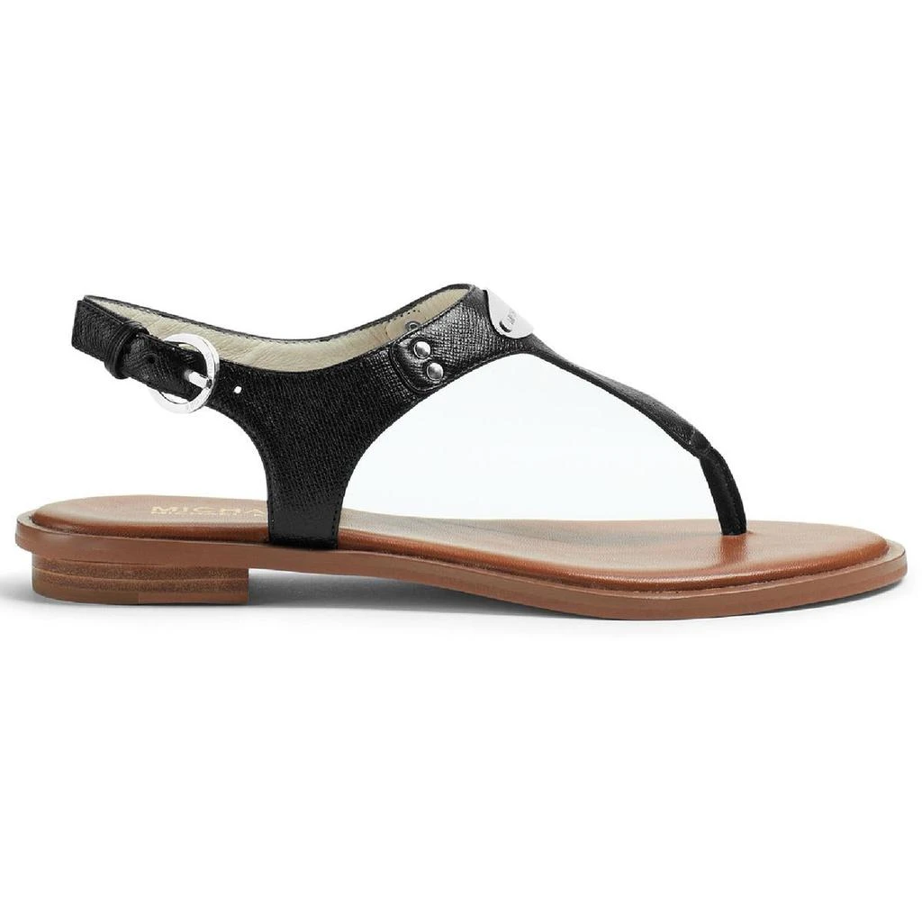MICHAEL Michael Kors Women's Leather MK Plate T-Strap Thong Sandals 商品