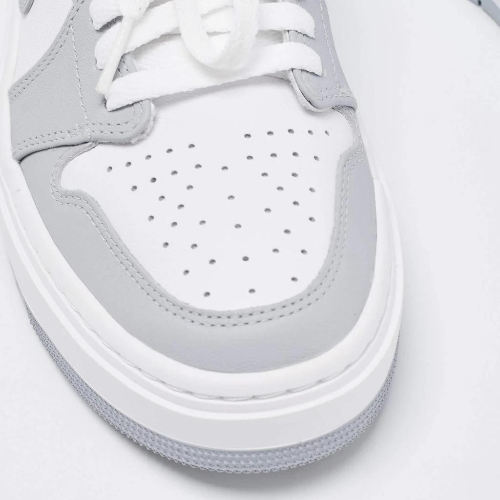 Air Jordans Grey/White Leather Elevate Air Jordan 1 Low Top Sneakers Size 38 商品