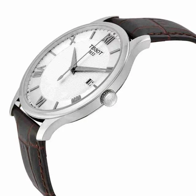 商品Tissot|Tissot Tradition Silver Dial Brown Leather Men's Watch T063.610.16.038.00,价格¥2038,第2张图片详细描述