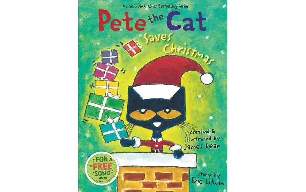 商品Barnes & Noble|Pete the Cat Saves Christmas- Includes Sticker Sheet by Eric Litwin,价格¥141,第1张图片