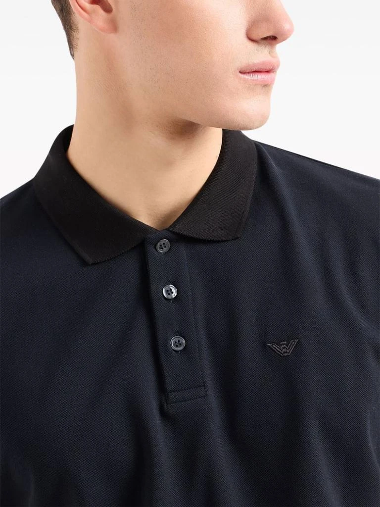 商品Emporio Armani|EMPORIO ARMANI - Logo Cotton Polo Shirt,价格¥469,第3张图片详细描述