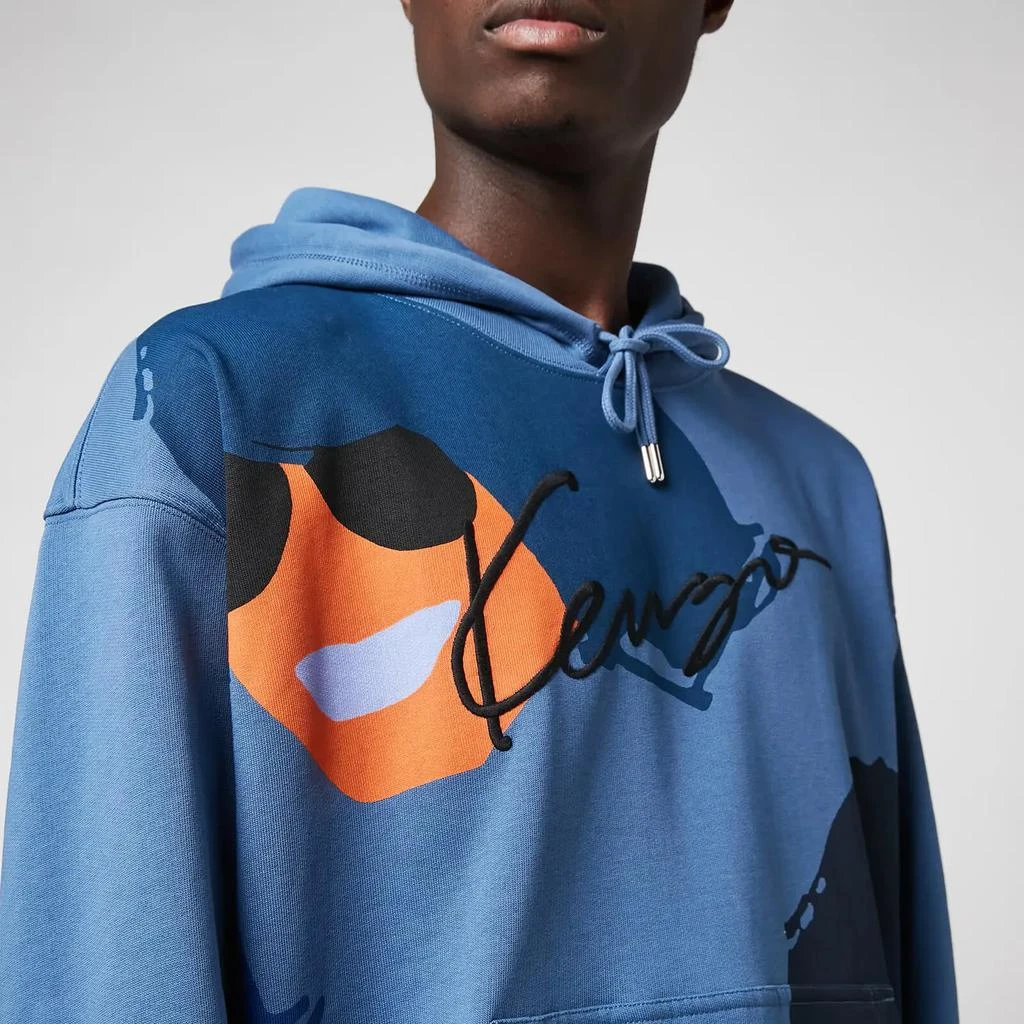 商品Kenzo|KENZO Men's Graphic Oversize Tribute Hoodie - Blue,价格¥994,第4张图片详细描述