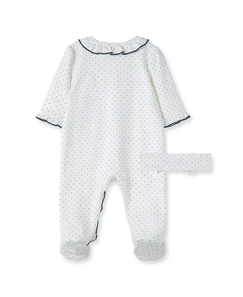 商品Little Me|Baby Girls Rosebud Footed Coverall and Headband, 2 Piece Set,价格¥101,第2张图片详细描述