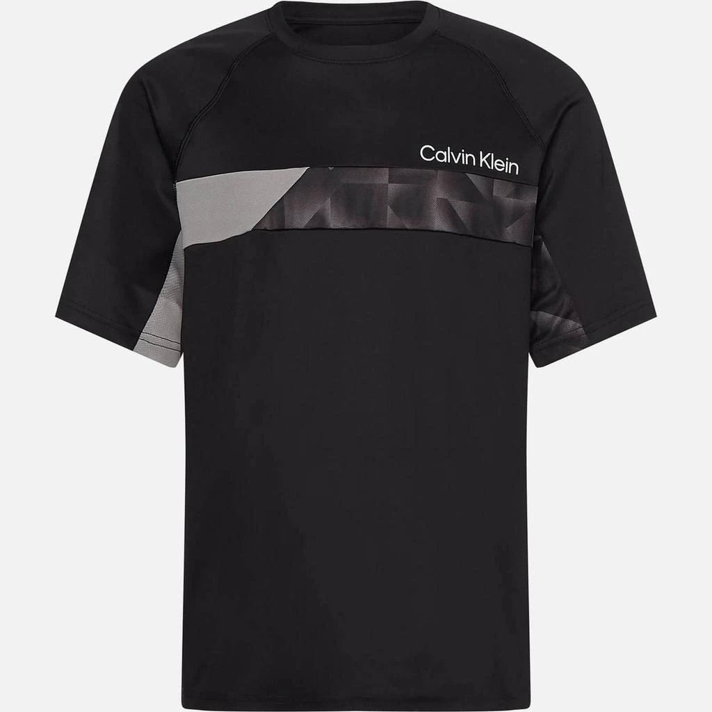 商品Calvin Klein|Calvin Klein Performance Men's Chest Stripe T-Shirt - CK Black - S,价格¥176,第1张图片