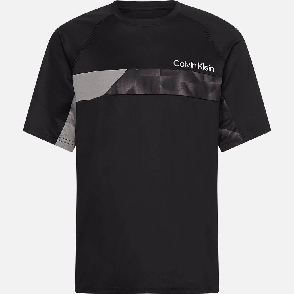 商品Calvin Klein|Calvin Klein Performance Men's Chest Stripe T-Shirt - CK Black - S,价格¥400,第1张图片