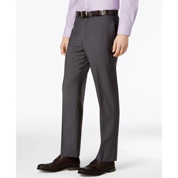 Men's Extra-Slim Fit Charcoal Shadow Grid Suit 商品