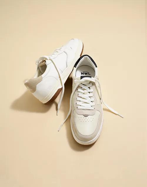 Court Sneakers in Colorblock Leather and Suede商品第5张图片规格展示