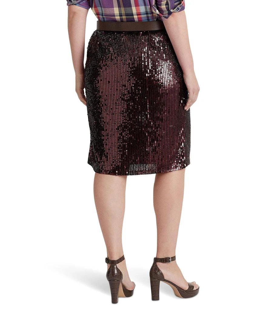 商品Ralph Lauren|Plus Size Sequined Tulle Pencil Skirt,价格¥662,第2张图片详细描述