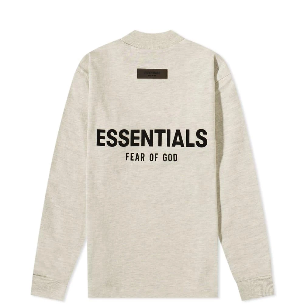 商品Essentials|FEAR OF GOD ESSENTIALS Kids Logo Long Sleeve T-Shirt - Light Oatmeal,价格¥207,第2张图片详细描述