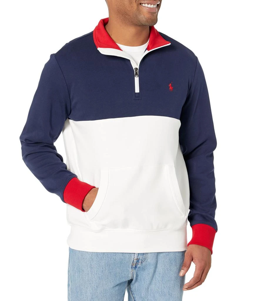 商品Ralph Lauren|Cotton Interlock 1/4 Zip Sweatshirt,价格¥621,第1张图片
