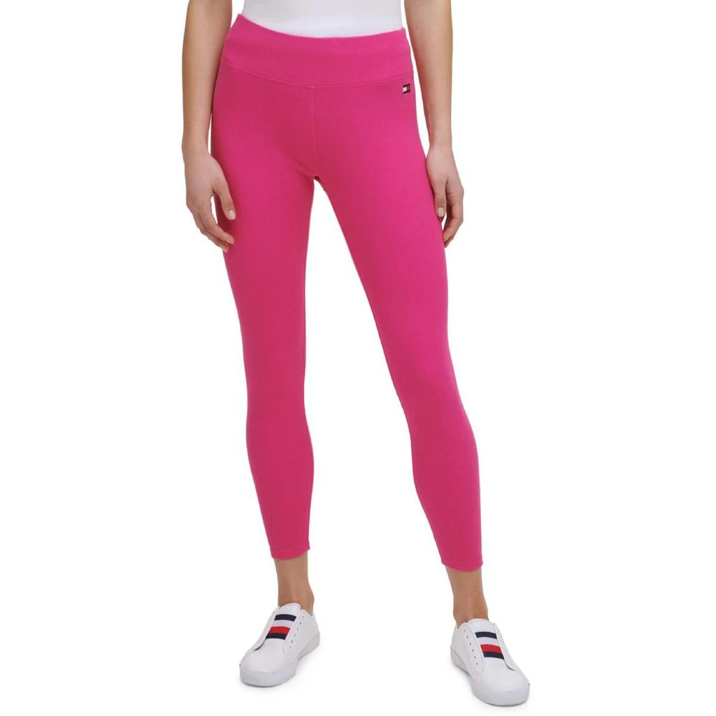 商品Tommy Hilfiger|Tommy Hilfiger Sport Womens Ribbed High Rise Athletic Leggings,价格¥124,第2张图片详细描述