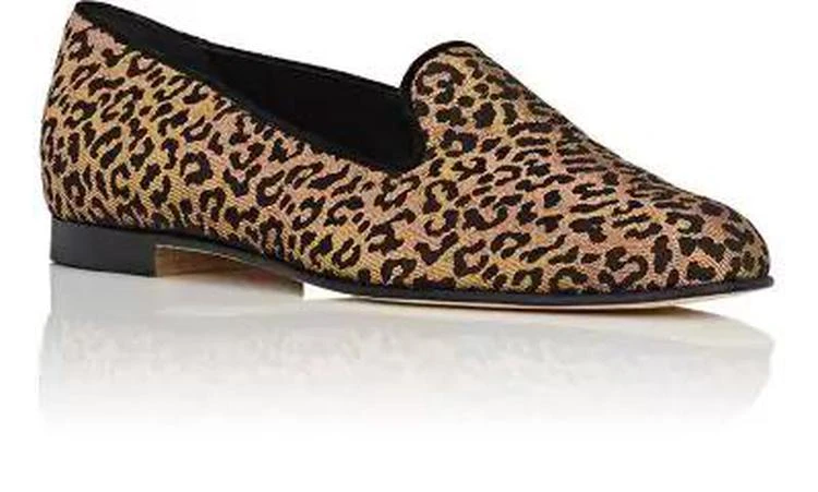 商品Manolo Blahnik|Dipla Leopard Brocade Loafers,价格¥3048,第2张图片详细描述