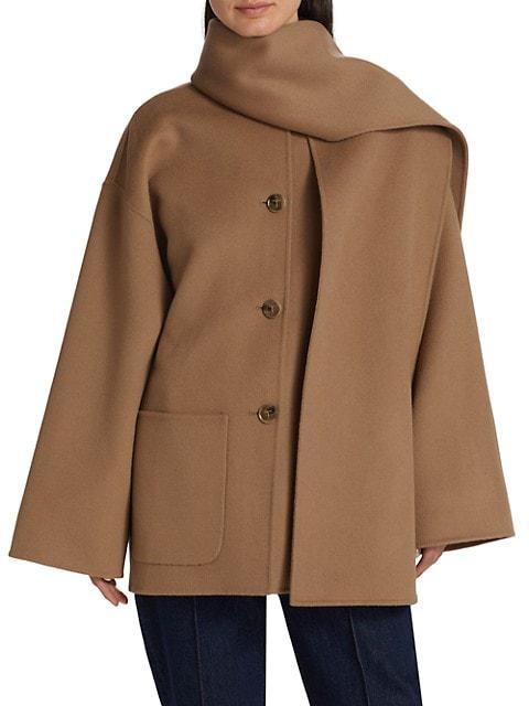 商品Totême|Convertible Scarf-Collar Jacket,价格¥7306,第5张图片详细描述